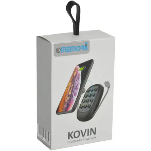 Kovin @memorii 10000mAh Suction Power Bank With Light-Up Logo Gift Box